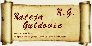 Mateja Guldović vizit kartica